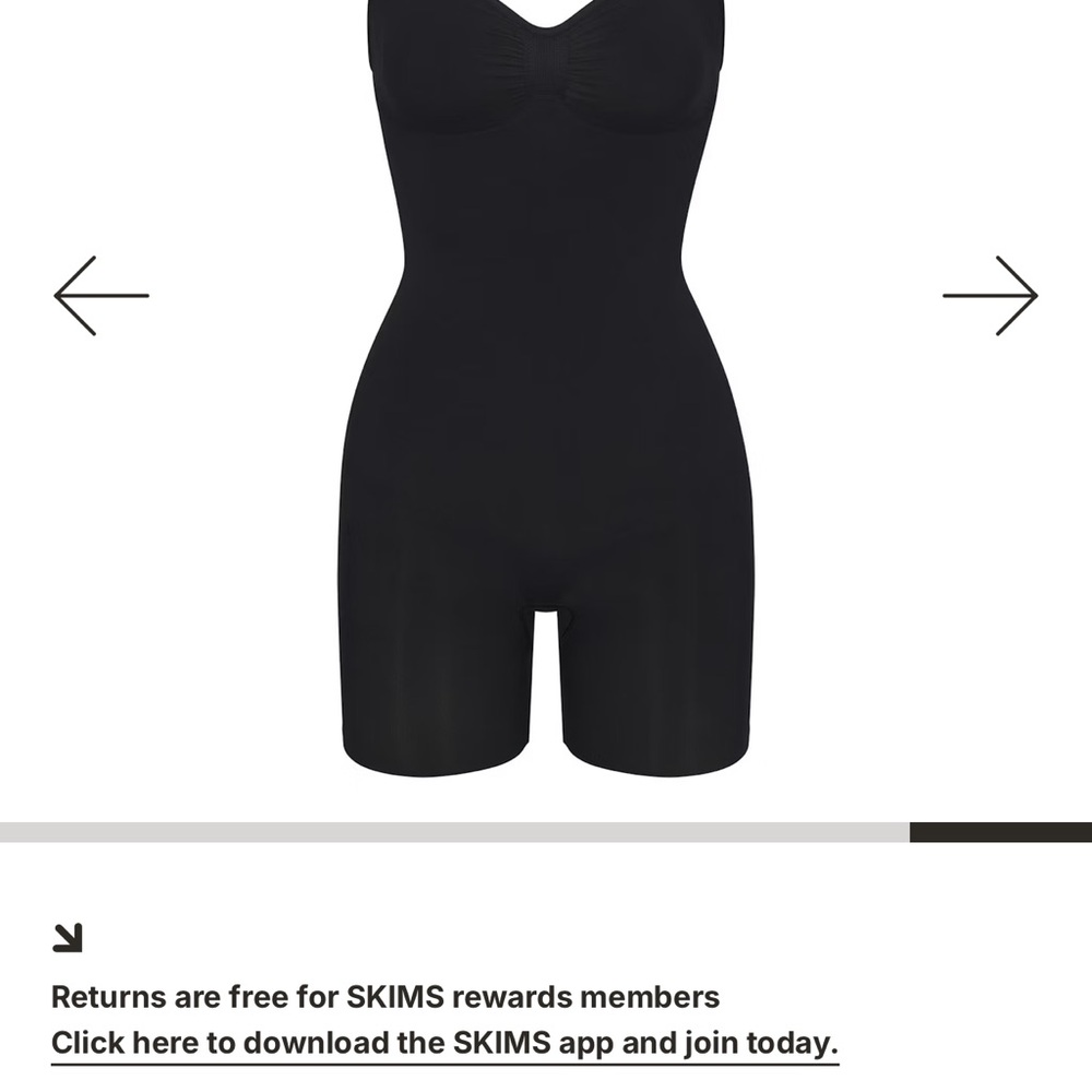 SKIMS Sleek Black Shapewear Bodysuit